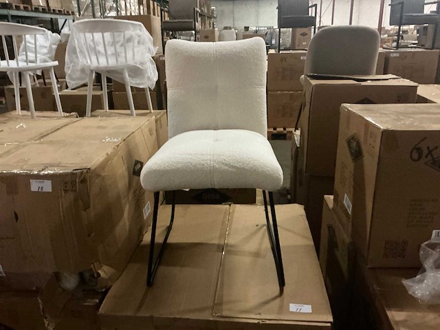 Giga meubel felice wit eetkamerstoel (8x) - afbeelding 2 van  3