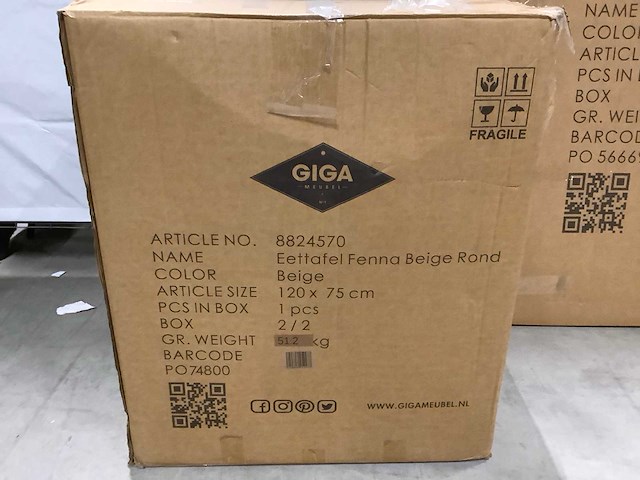 Giga meubel fenna mdf eetkamertafel - afbeelding 5 van  7