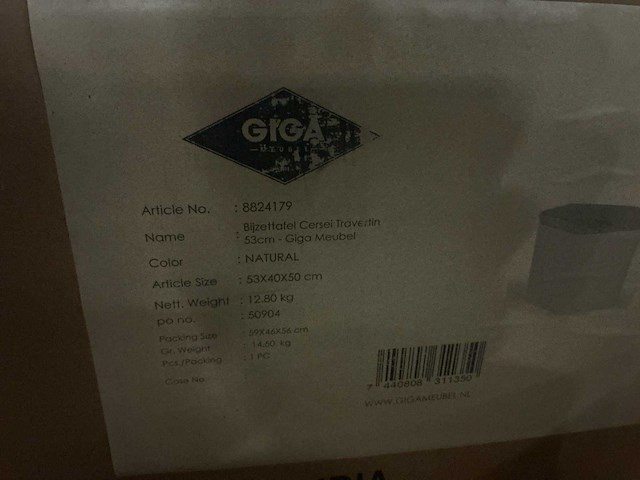 Giga meubel glitzie marmer 8824179 bijzettafel - afbeelding 4 van  4