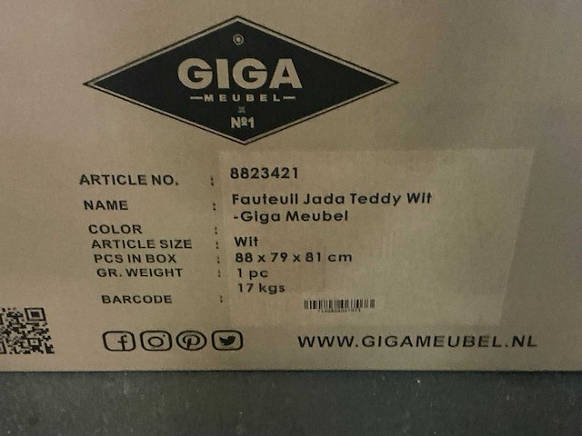 Giga meubel jada teddy 8823421 fauteuil - afbeelding 6 van  6