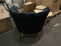 Giga meubel jada velvet zwart fauteuil - afbeelding 3 van  3