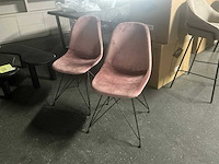 Giga meubel jamie velvet 8820616 eetkamerstoel (4x) - afbeelding 1 van  5