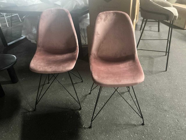 Giga meubel jamie velvet 8820616 eetkamerstoel (4x) - afbeelding 2 van  5
