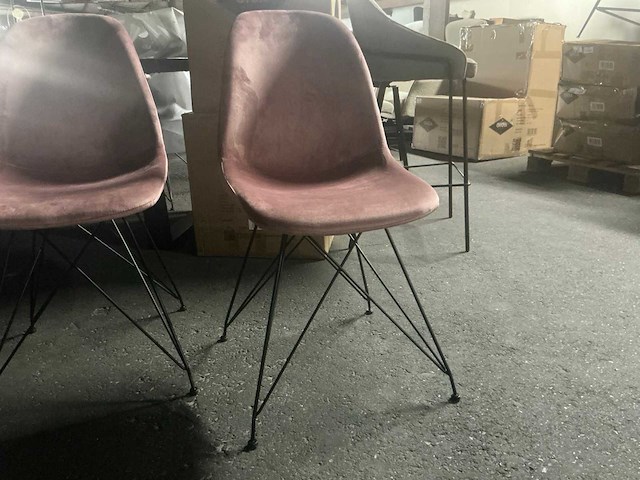 Giga meubel jamie velvet 8820616 eetkamerstoel (4x) - afbeelding 4 van  5