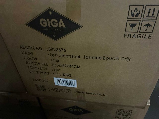 Giga meubel jasmine eetkamerstoel (6x) - afbeelding 5 van  5