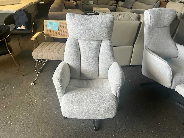 Giga meubel jonas off-white 8824619 draaibaar relaxfauteuil - afbeelding 2 van  7