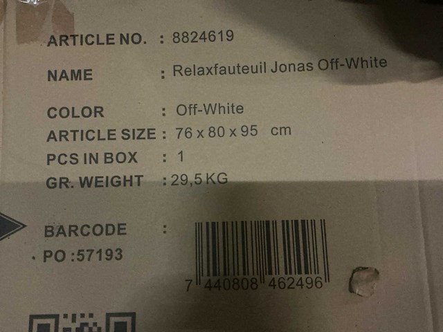 Giga meubel jonas off-white 8824619 draaibaar relaxfauteuil - afbeelding 7 van  7