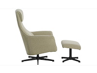 Giga meubel katie taupe 8824621 relaxefauteuil met voetenbankje - afbeelding 2 van  5