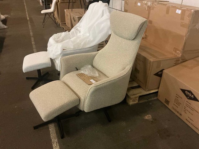Giga meubel katie taupe 8824621 relaxefauteuil met voetenbankje - afbeelding 4 van  5