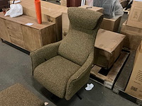 Giga meubel katie taupe relaxefauteuil met voetenbankje - afbeelding 2 van  6