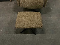 Giga meubel katie taupe relaxefauteuil met voetenbankje - afbeelding 5 van  6