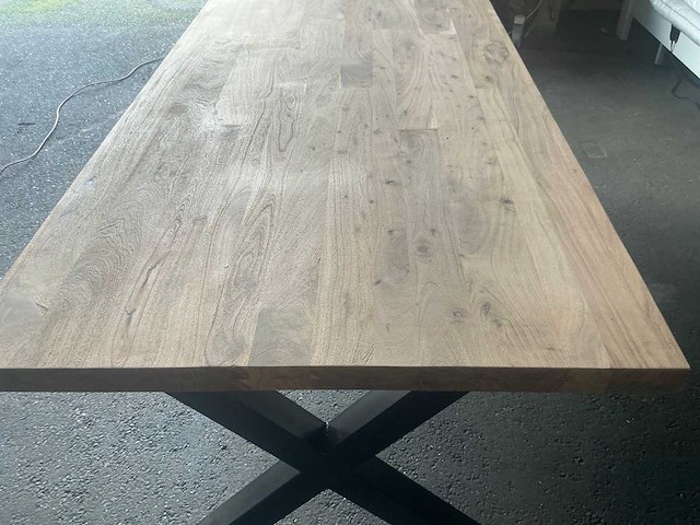 Giga meubel mango naturel onbewerkt eetkamertafel 220cm - afbeelding 3 van  4