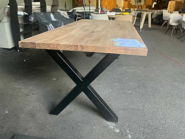 Giga meubel mango naturel onbewerkt eetkamertafel 220cm - afbeelding 4 van  4