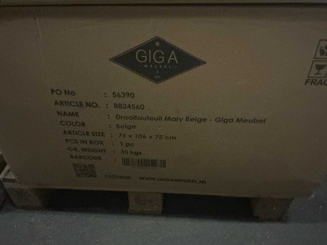 Giga meubel mary beige 8824560 draaifauteuil - afbeelding 6 van  6