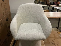 Giga meubel minthe beige eetkamerstoel (4x) - afbeelding 3 van  5