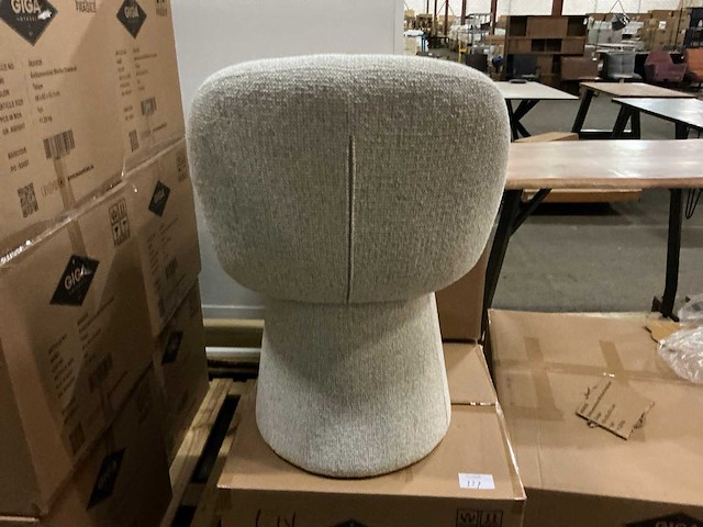 Giga meubel minthe beige eetkamerstoel (4x) - afbeelding 4 van  5