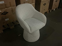 Giga meubel minthe taupe eetkamerstoel (6x) - afbeelding 3 van  4