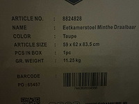 Giga meubel minthe taupe eetkamerstoel (6x) - afbeelding 4 van  4