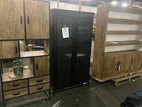 Giga meubel store metal zwart 8820394 vitrinekast - afbeelding 3 van  5