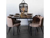 Giga meubel visgraat zwart eetkamertafel 240cm - afbeelding 1 van  4
