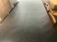 Giga meubel visgraat zwart eetkamertafel 240cm - afbeelding 3 van  4