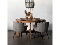 Giga meubel yvette bruin mangohout eetkamertafel - afbeelding 3 van  6