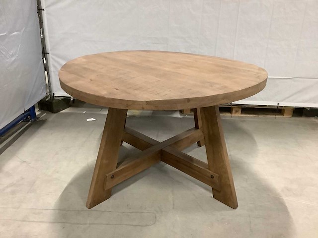 Giga meubel yvette bruin mangohout eetkamertafel - afbeelding 4 van  6