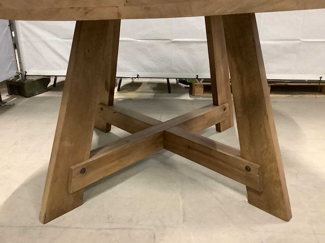 Giga meubel yvette bruin mangohout eetkamertafel - afbeelding 6 van  6