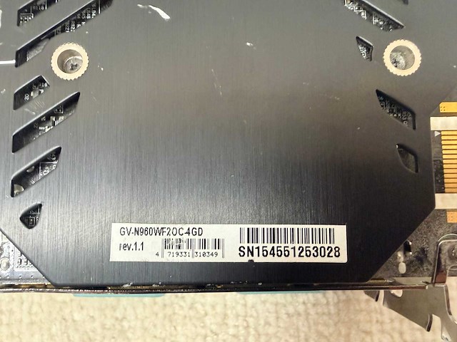 Gigabyte - geforce gtx 960 windforce 2x oc 4g - 4gb / gddr5 / gaming videokaart - afbeelding 8 van  10