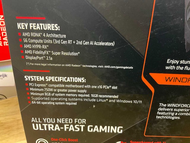 Gigabyte amd radeon rx 9070 videokaart - afbeelding 3 van  5