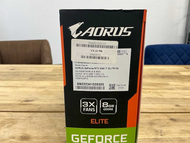 Gigabyte aorus geforce rtx 3060 ti elite 8g videokaart - afbeelding 2 van  3