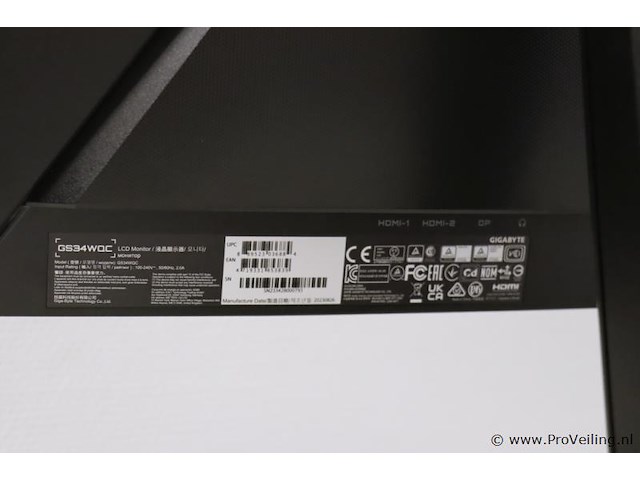 Gigabyte gaming monitor gs34wqc - 34" - afbeelding 3 van  5