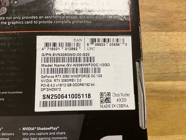 Gigabyte geforce rtx 3060 videokaart - afbeelding 3 van  4