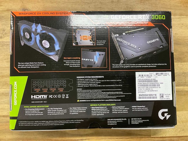 Gigabyte geforce rtx 3060 videokaart - afbeelding 2 van  4