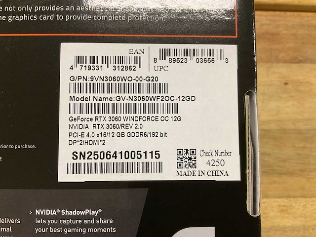 Gigabyte geforce rtx 3060 videokaart - afbeelding 4 van  4