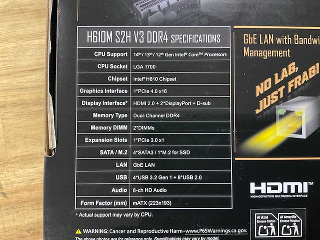 Gigabyte h610m s2h v3 ddr4 moederbord - afbeelding 3 van  4