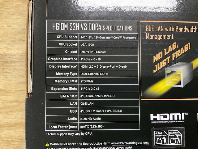 Gigabyte h610m s2h v3 ddr4 moederbord - afbeelding 3 van  4
