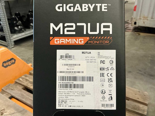 Gigabyte m27ua gaming monitor - afbeelding 3 van  4
