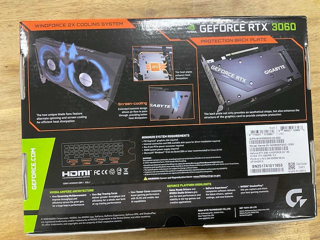 Gigabyte nvidia geforce rtx 3060 videokaart - afbeelding 2 van  4