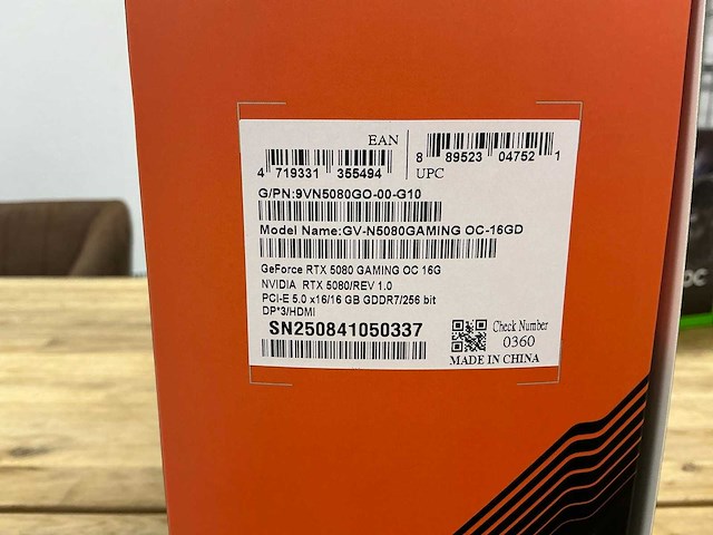 Gigabyte nvidia geforce rtx 5080 videokaart - afbeelding 5 van  5