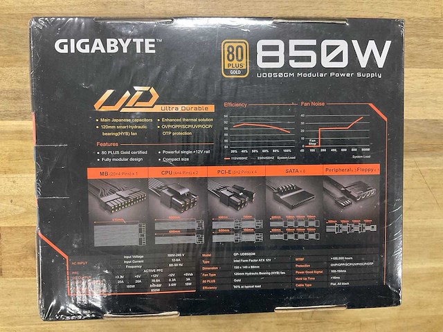 Gigabyte ud850gm power supply - afbeelding 2 van  3