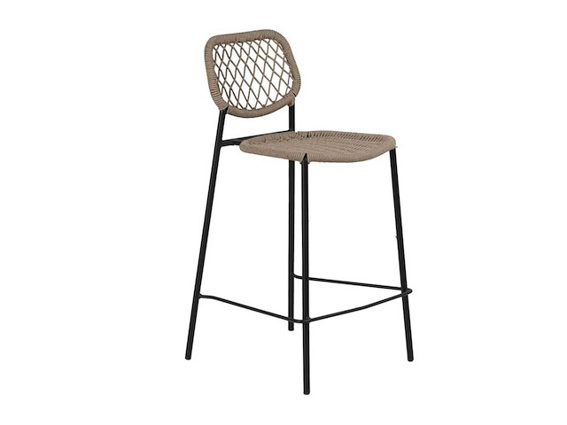 Gigameubel - elle rope naturel - 8823738 - barstool (2x) - afbeelding 1 van  6