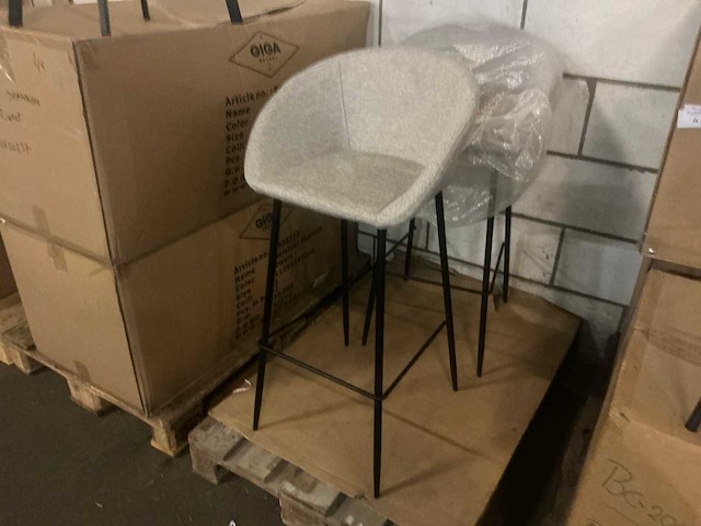 Gigameubel amira beige 8823631 barkruk (2x) - afbeelding 1 van  4