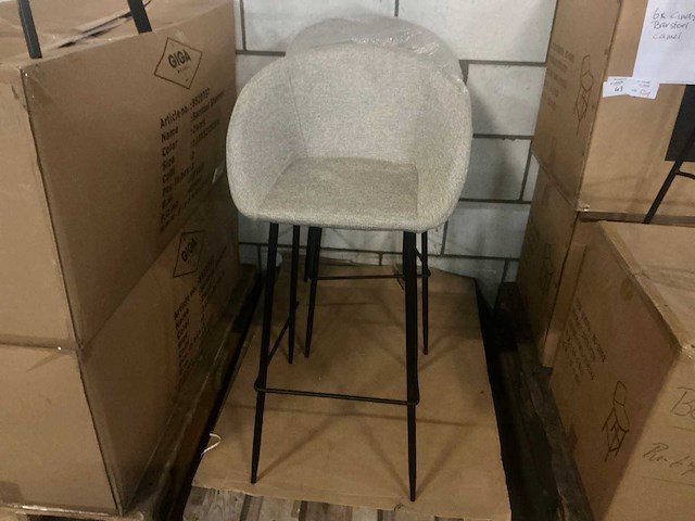 Gigameubel amira beige 8823631 barkruk (2x) - afbeelding 2 van  4