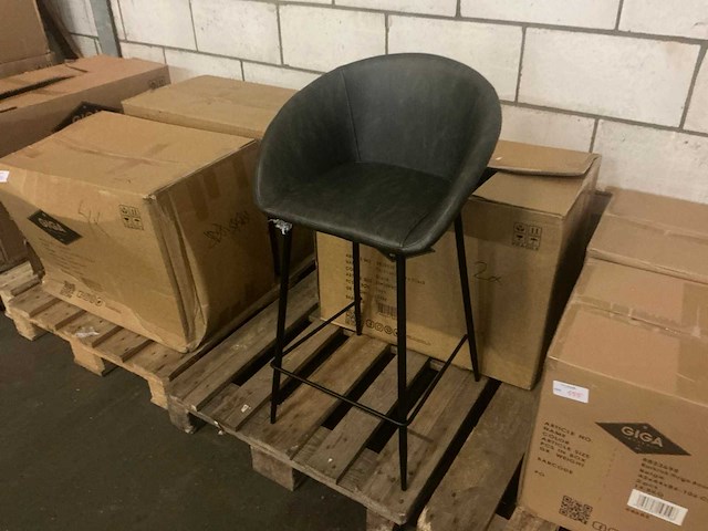 Gigameubel amira black 8820426 barstoel (4x) - afbeelding 1 van  5
