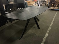 Gigameubel batti eetkamertafel 200cm zwart - afbeelding 2 van  8