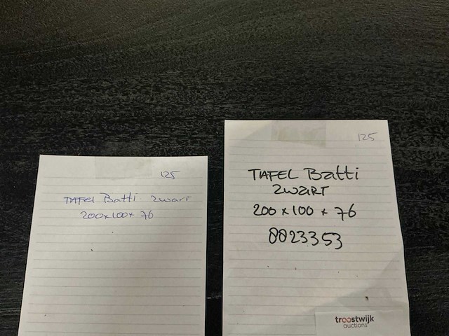 Gigameubel batti eetkamertafel 200cm zwart - afbeelding 5 van  8