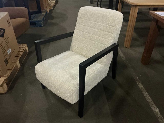 Gigameubel boucle beige fauteuil - afbeelding 1 van  5