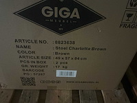 Gigameubel charlotta brown 8823638 eetkamerstoel (6x) - afbeelding 4 van  4