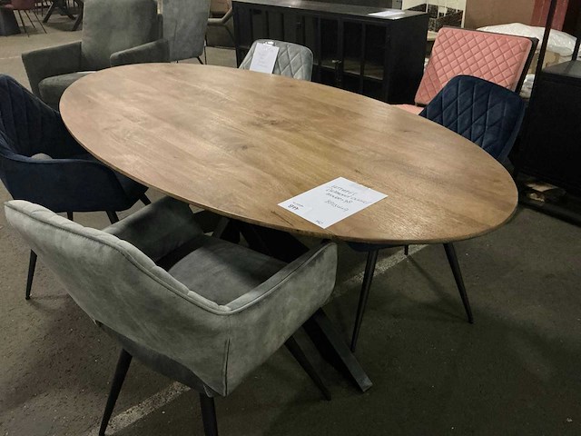 Gigameubel diamond oval eetkamertafel 200cm - afbeelding 1 van  5